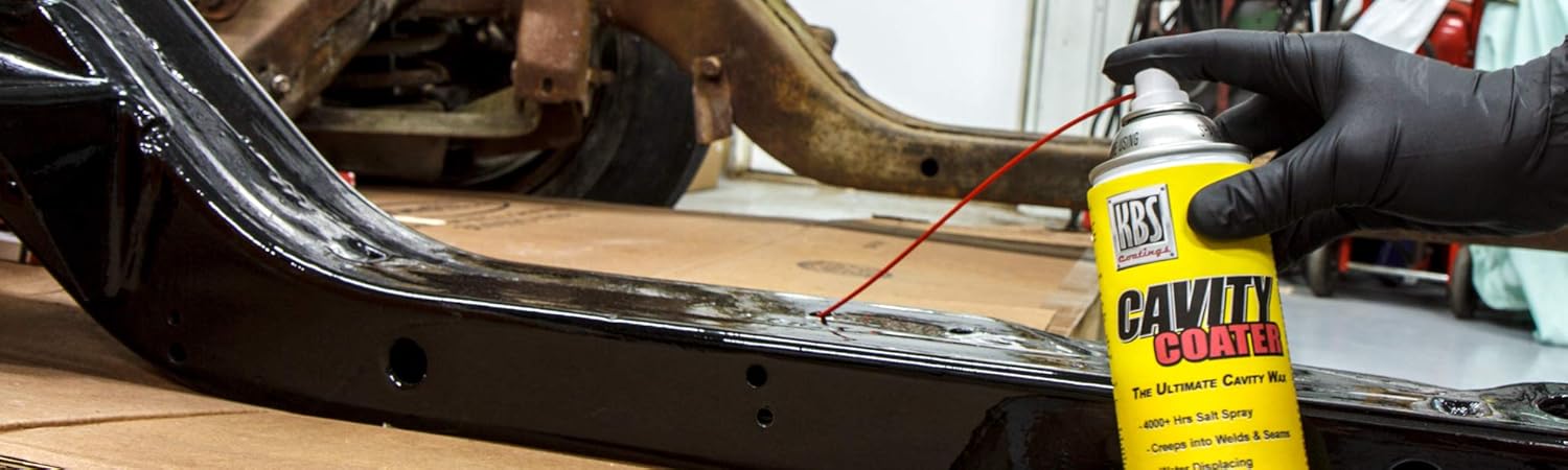 KBS Coatings 75101 Cavity Coater and Wand, 16 fl oz., Yellow