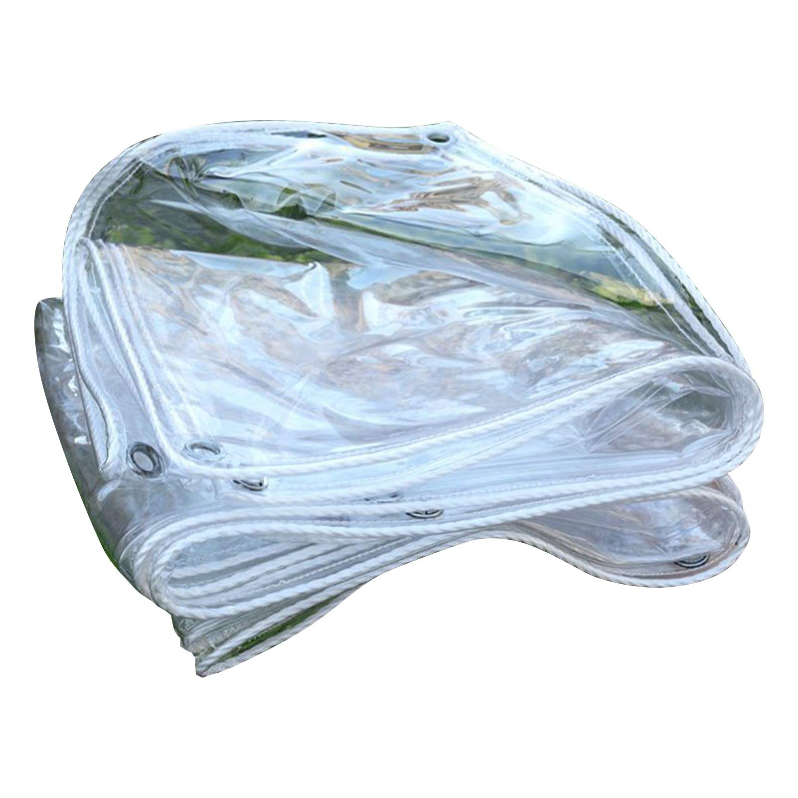 Bâche en plastique transparent imperméable et robuste – Housse universelle de 2 m x 4 m – Feuille imperméable pour la protection en plein air, le camping et les projets de bricolage