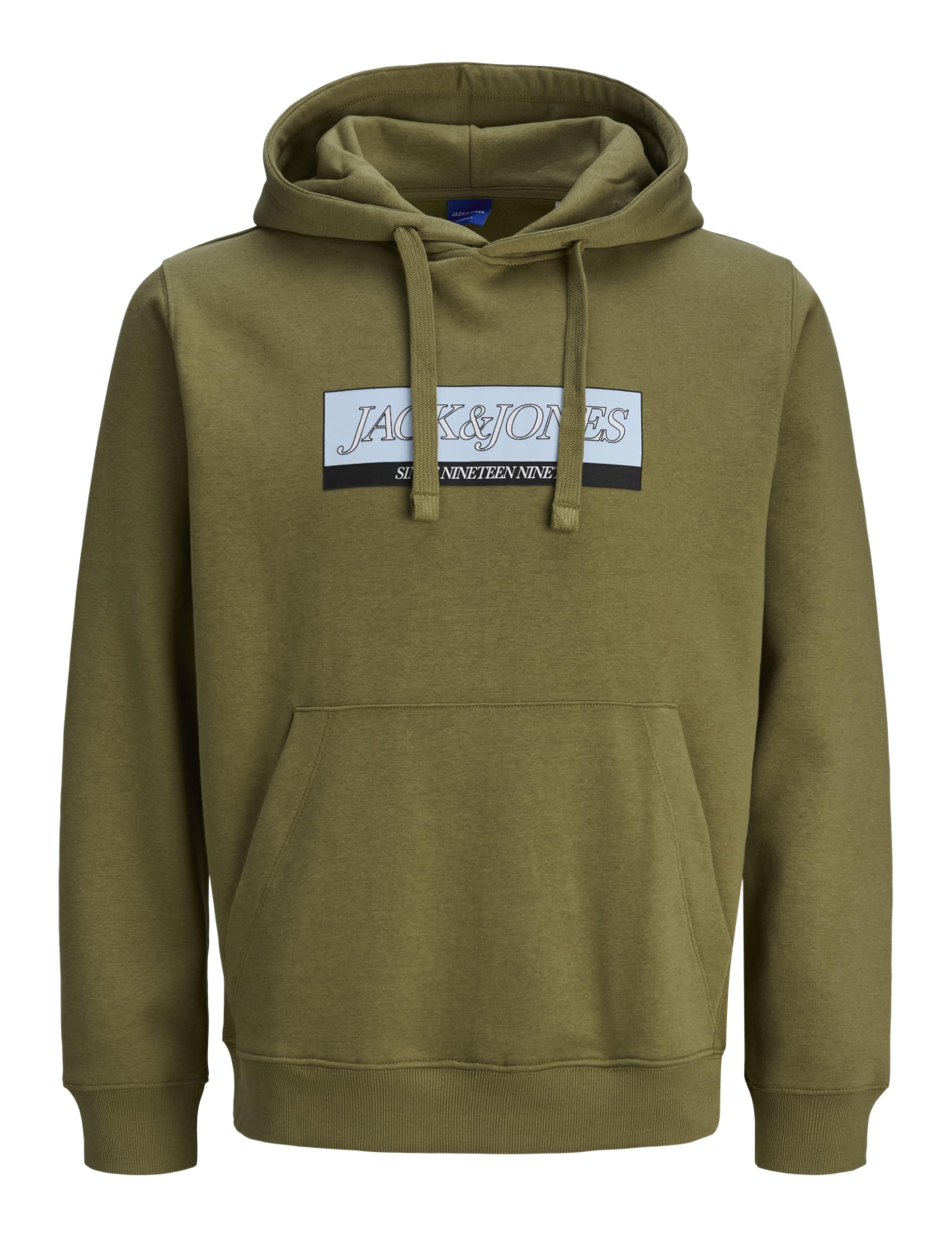 JACK & JONES Jorinwood Block Branding Sweat Hood, Olive (drab olive), M