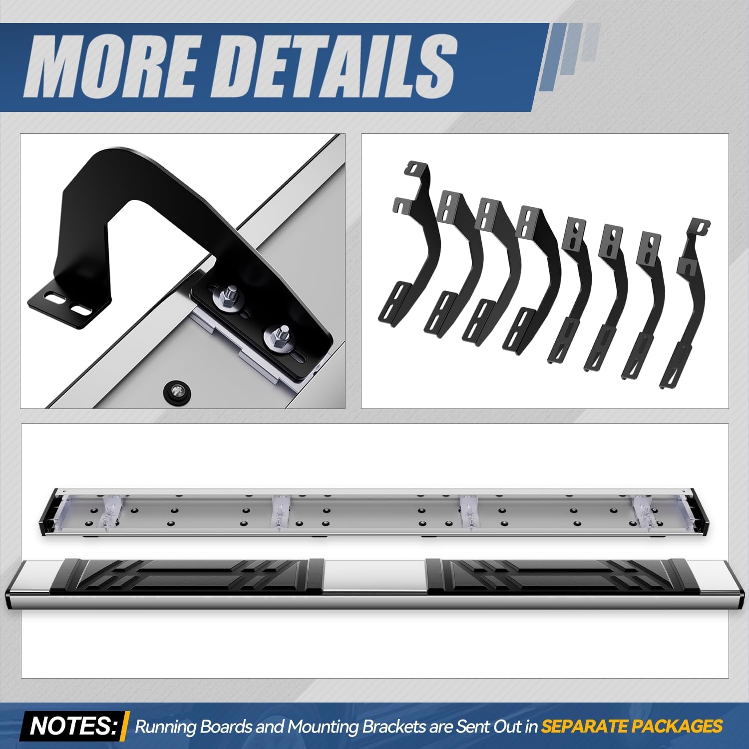 Auto Dynasty Running Boards Compatible with 2022 2023 2024 Toyota Tundra Extended Cab, Stainless Steel Side Step Rail Nerf Bars, 6.5" Step Bars, Polished Chrome