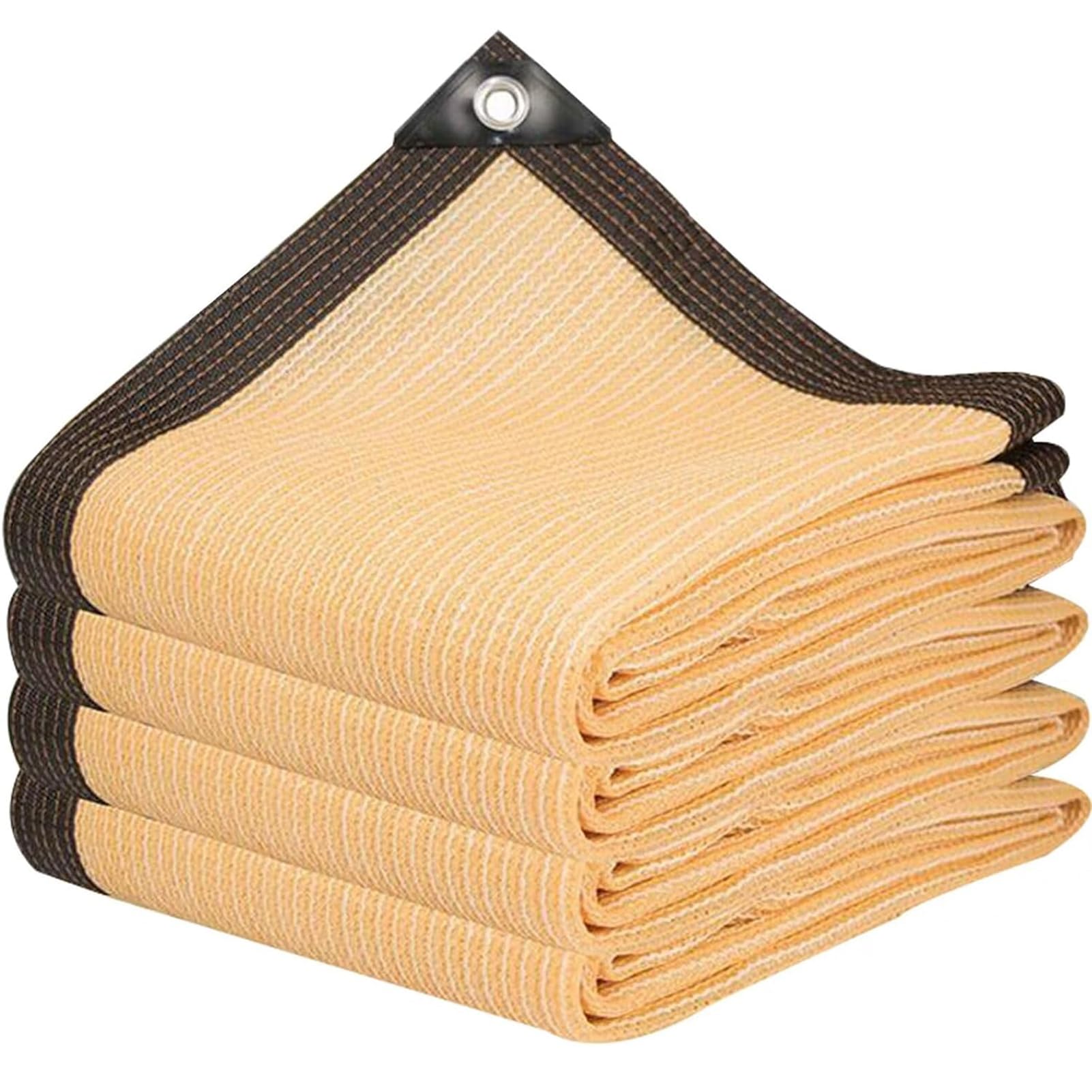 UNIFACE Sun Shade Sail,Garden Shade Mesh Netting Cover with Grommets,4 x 5m Rectangle Outdoor Shade Cover Sand,Sunblock Shade Cloth for Patio Garden Plant Pergola Cover Canopy