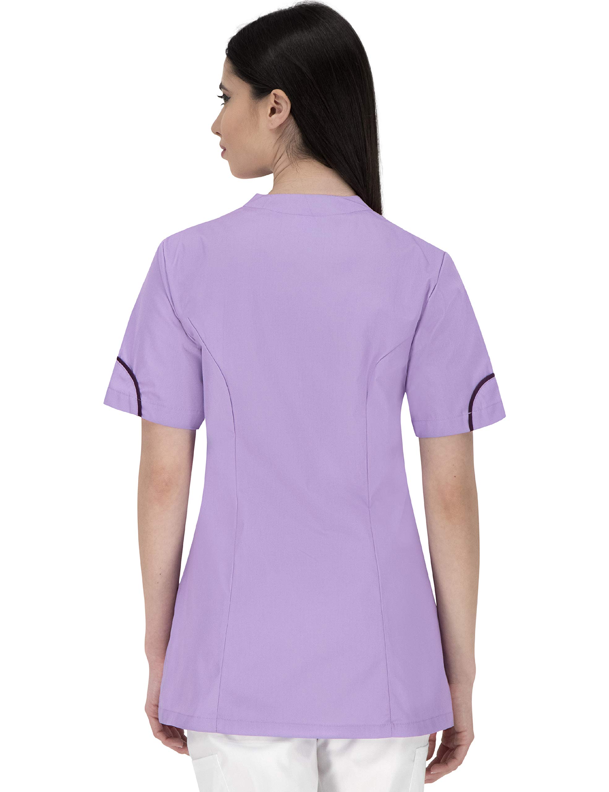 B-well Silvia Uniforme Sanitarios Mujer Uniforme Estetica Mujer Manga Corta Cuello V para Enfermeras, Dentistas, Médicos, Estudiantes y Veterinarios