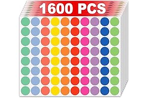 1600 Pieces of 3/4" Misofuki Garage Sale Price Markers in 10 Vibrant Hues