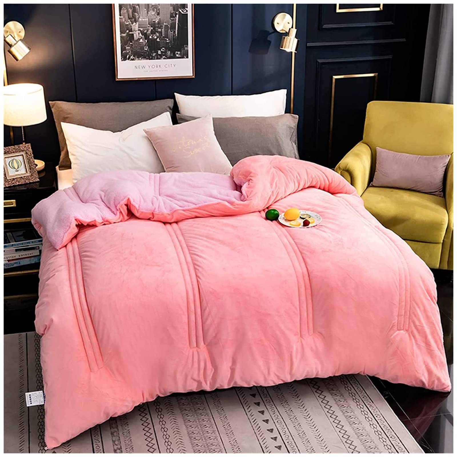 Couette en velours effet cachemire ZTGL épaisse et hypoallergénique