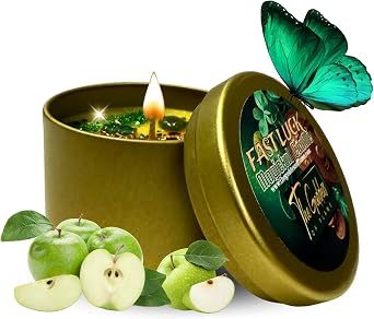 Fast Luck Candle | Ritual Spell Candle for Quick Luck, Prosperity, Money Drawing & Opportunity | Hoodoo, Wiccan, Pagan, Conjure Small 4oz