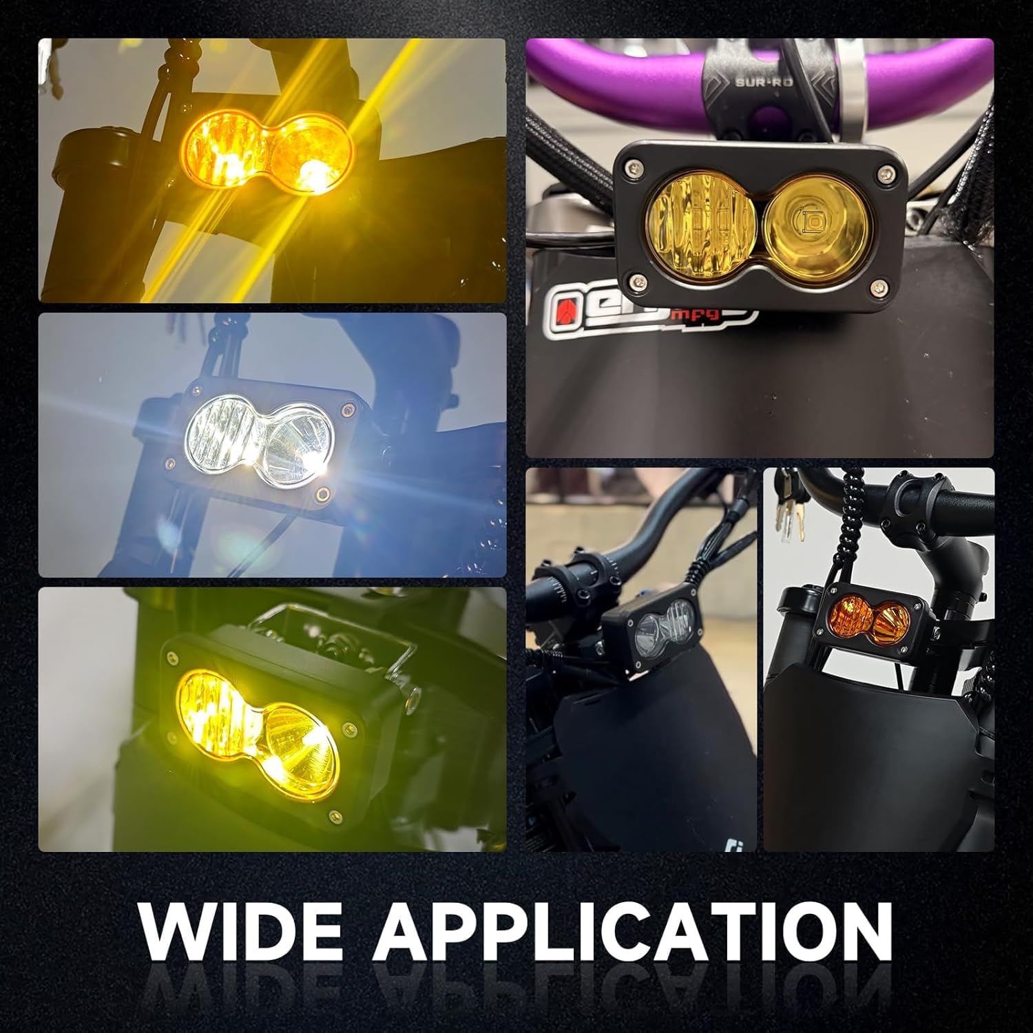 Reflektor Ebike ultra jasne światło LED 20 W, kompatybilne z 12 V-60 V, wodoodporne złącze, Plug and Play, przednie światło z przełącznikiem, akcesoria do roweru elektrycznego