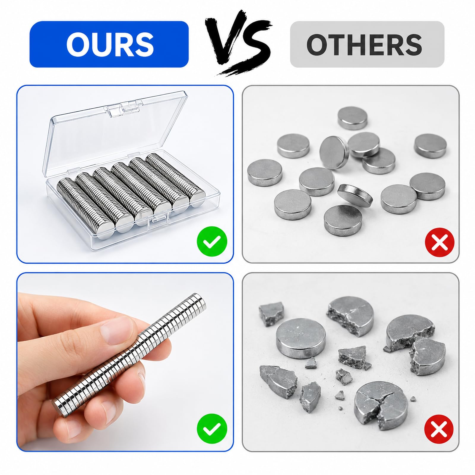 500 Pcs Small Neodymium Magnets for Crafts, 6 Sizes Rare Earth Magnets — Amazon image 8