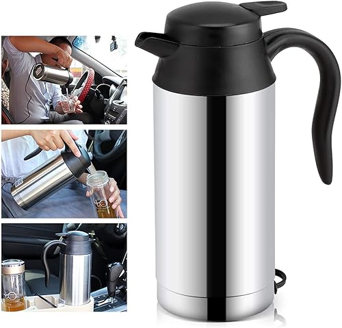 Miniatura 5 de Hervidor de acero inoxidable para coche, taza de agua de calefacción eléctrica, taza de café de calefacción, botella de agua de viaje, taza de