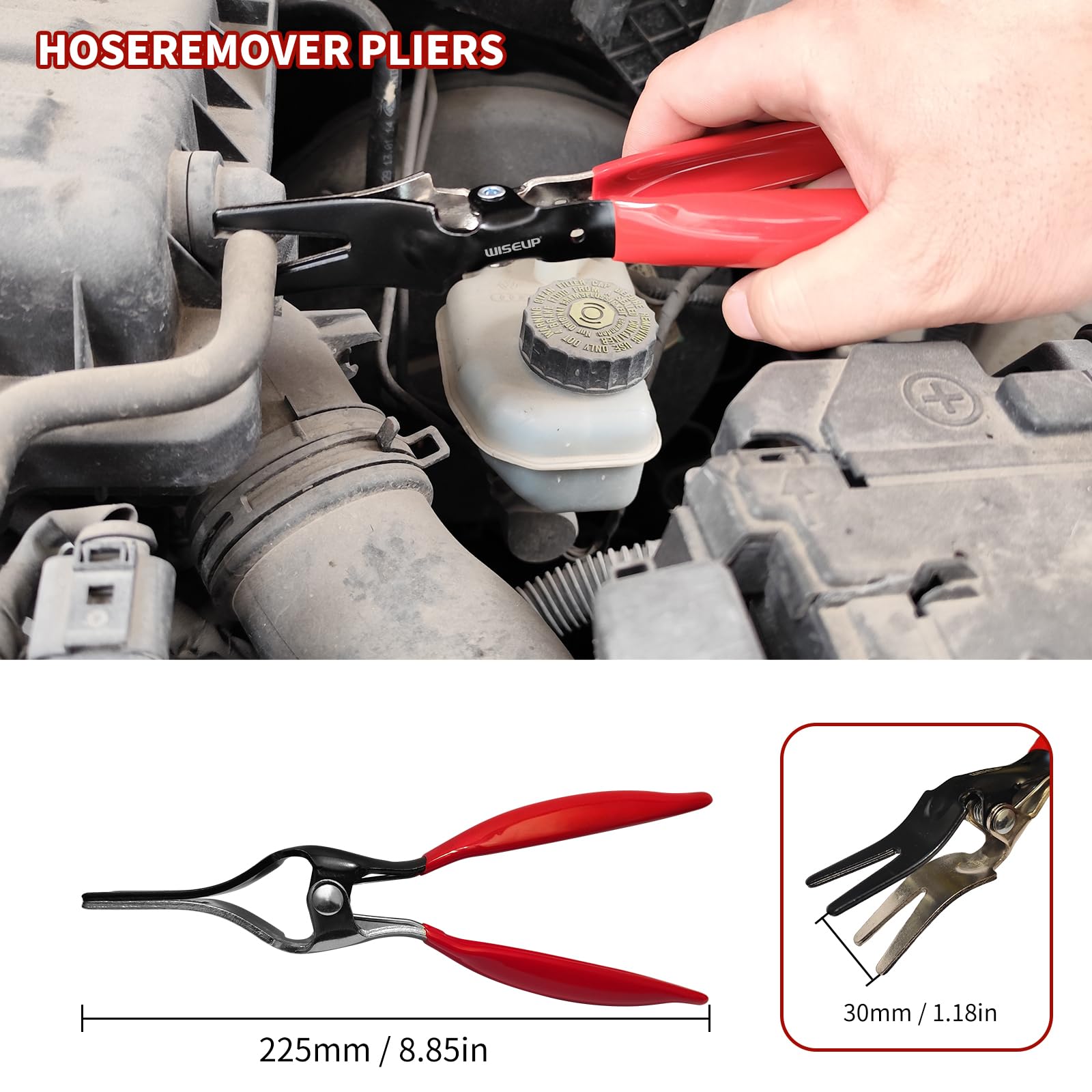 WISEUP 8-Piece Fuel Line Disconnect Tool Set, Fuel Line/Hose Clamp/Removal Pliers, Electrical Disconnect/Push Pin Tools - Image 4
