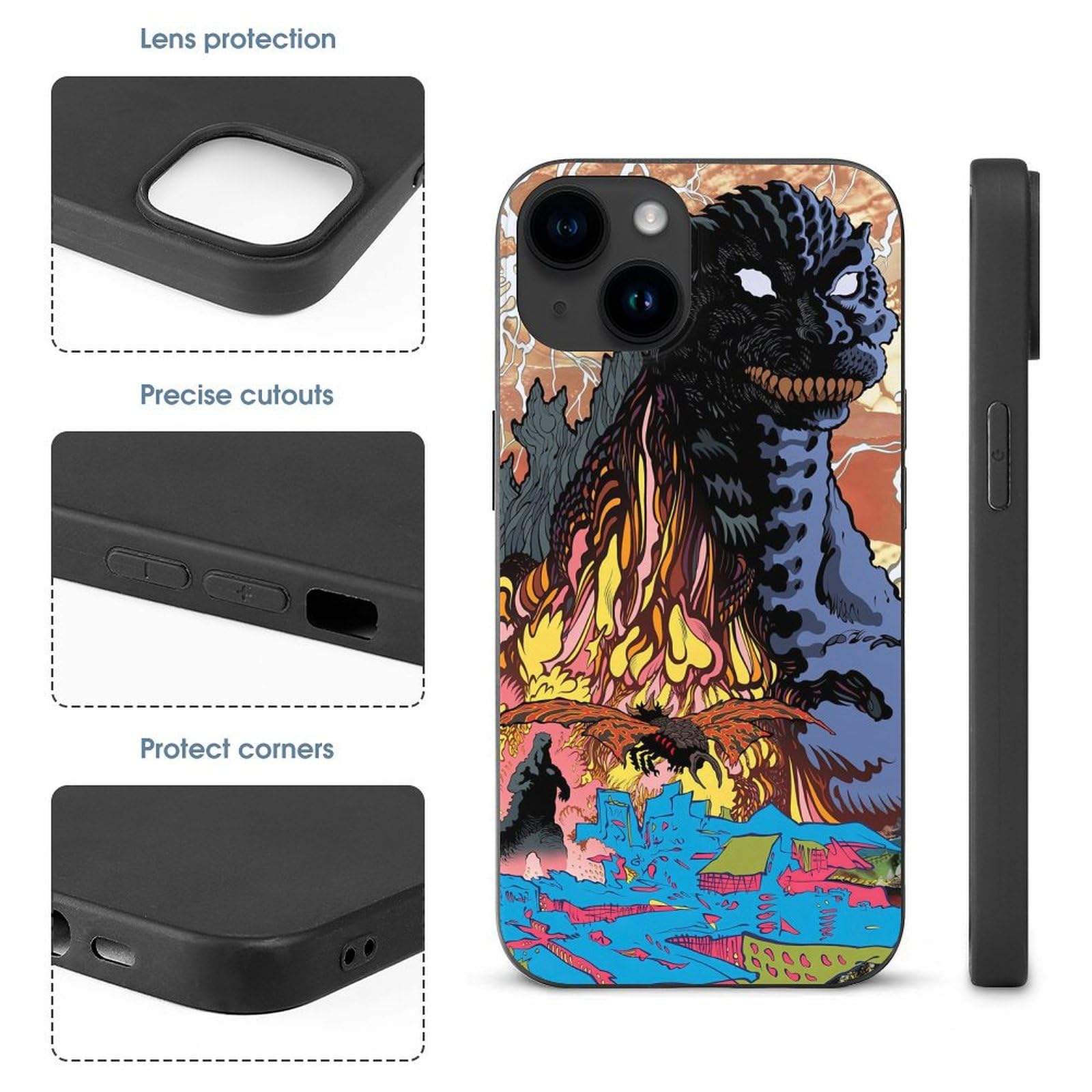Amazon.co.jp: iPhone 15 ケース ゴジラ 怪獣王 iphone 15 ケース TPU 