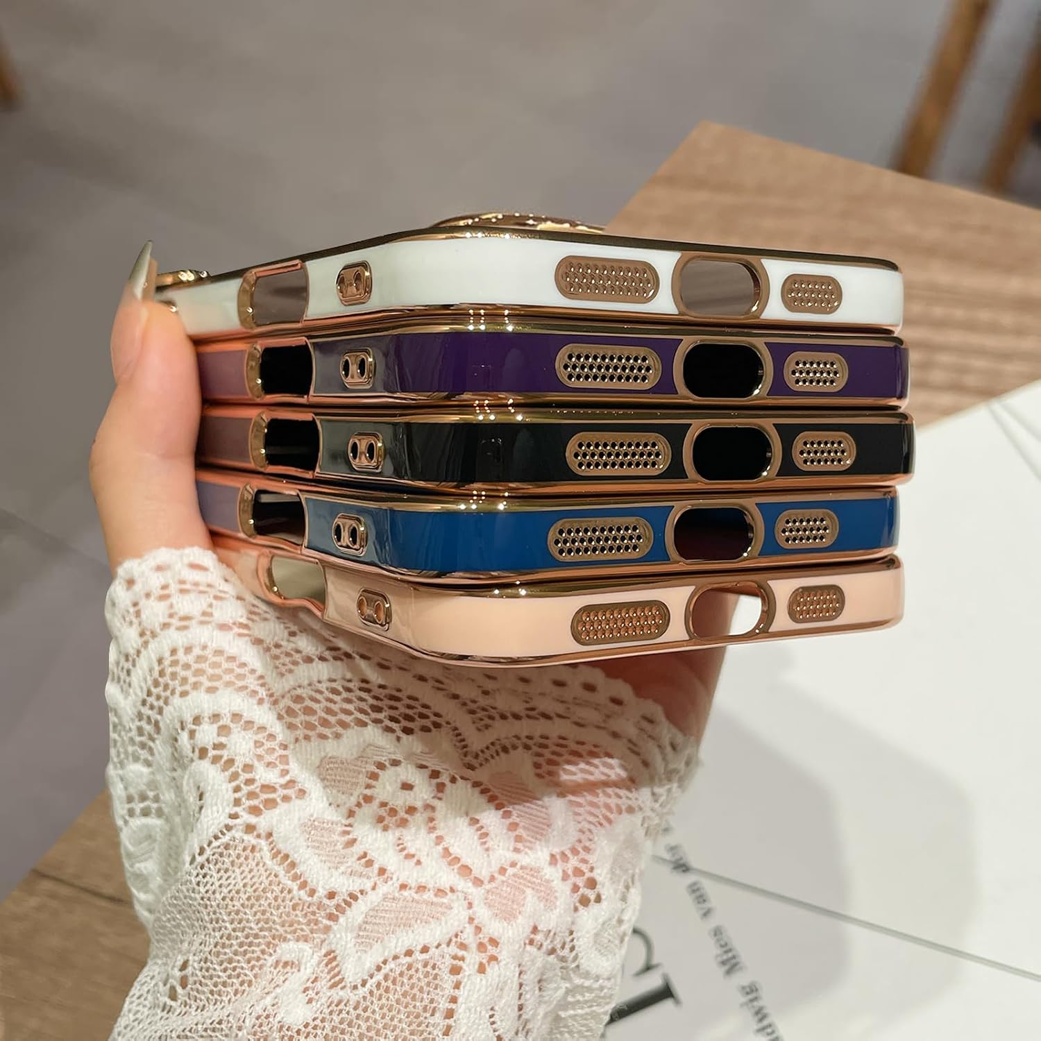 OOK Magnatic Case for iPhone 16 Case [Compatible with MagSafe] Full Camera Lens Protector Gold Electroplate Edge Soft TPU Shockproof Protective Phone Case for Women Men 6.1 Inch - Black - Image 6