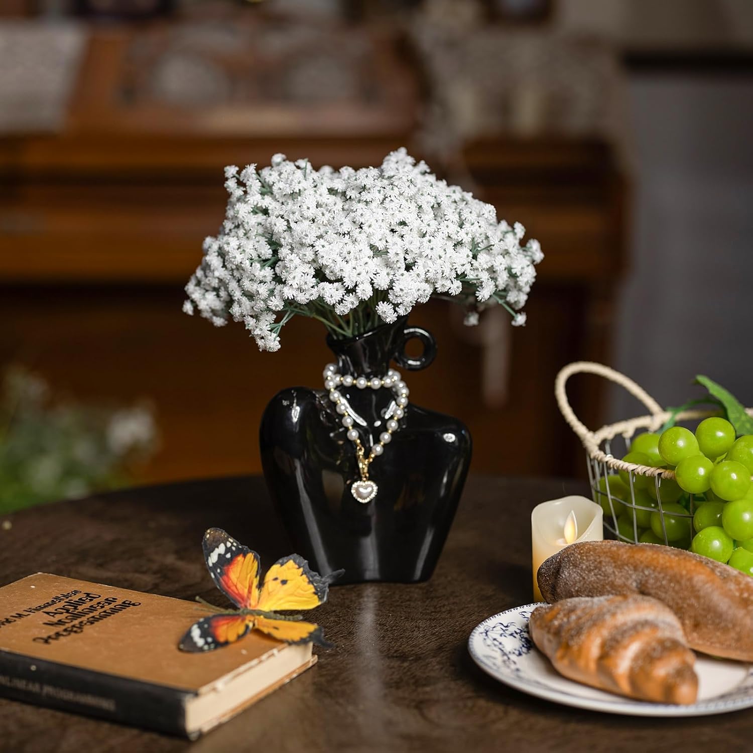 [Real Touch] 80 Pcs Baby's Breath Artificial Flowers, Real Touch Gypsophila Fake Flowers Bulk for Wedding Centerpieces, White Faux Floral Bouquets for Home Farmhouse Vase Decoration - Image 7