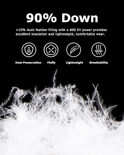 Miniatura 3 de Venustas Men's Heated Down Jacket with Battery Pack, Electric Lightweight Packable Puffer Jacket, Heated Coat for Outdoors