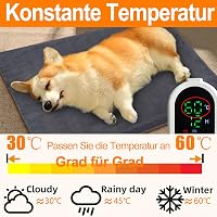 Covoraș de încălzire pentru animale de companie NWIWI 70 x 45 cm pentru câini și pisici, cu reglare a temperaturii, temporizator și protecție anti-mușcături 3