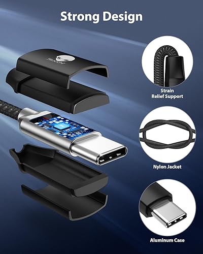 Vista 4 de Stouchi Adaptador de audio USB C a 0.138 in (2 paquetes) tipo C para auriculares tipo C, cable DAC de alta fidelidad para iPhone 17/16/15, Pixel