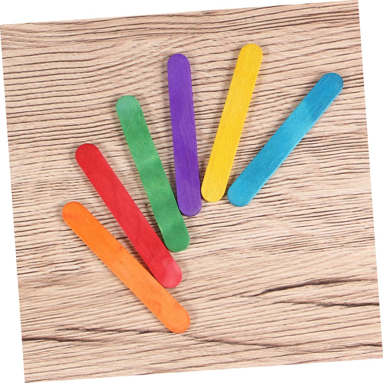 LIFKOME 50Pcs DIY Wooden Craft Sticks Ice Cream Sticks for Creative Projects Art and Building Models Timber Sticks for Fun Activities