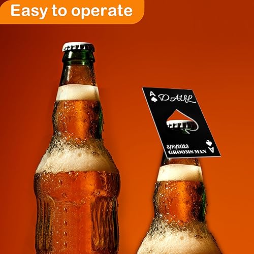 Miniatura 3 de Abrebotellas personalizados, tamaño de tarjeta de crédito, padrinos de boda, regalos para boda, despedida de soltero, abrebotellas de cerveza de