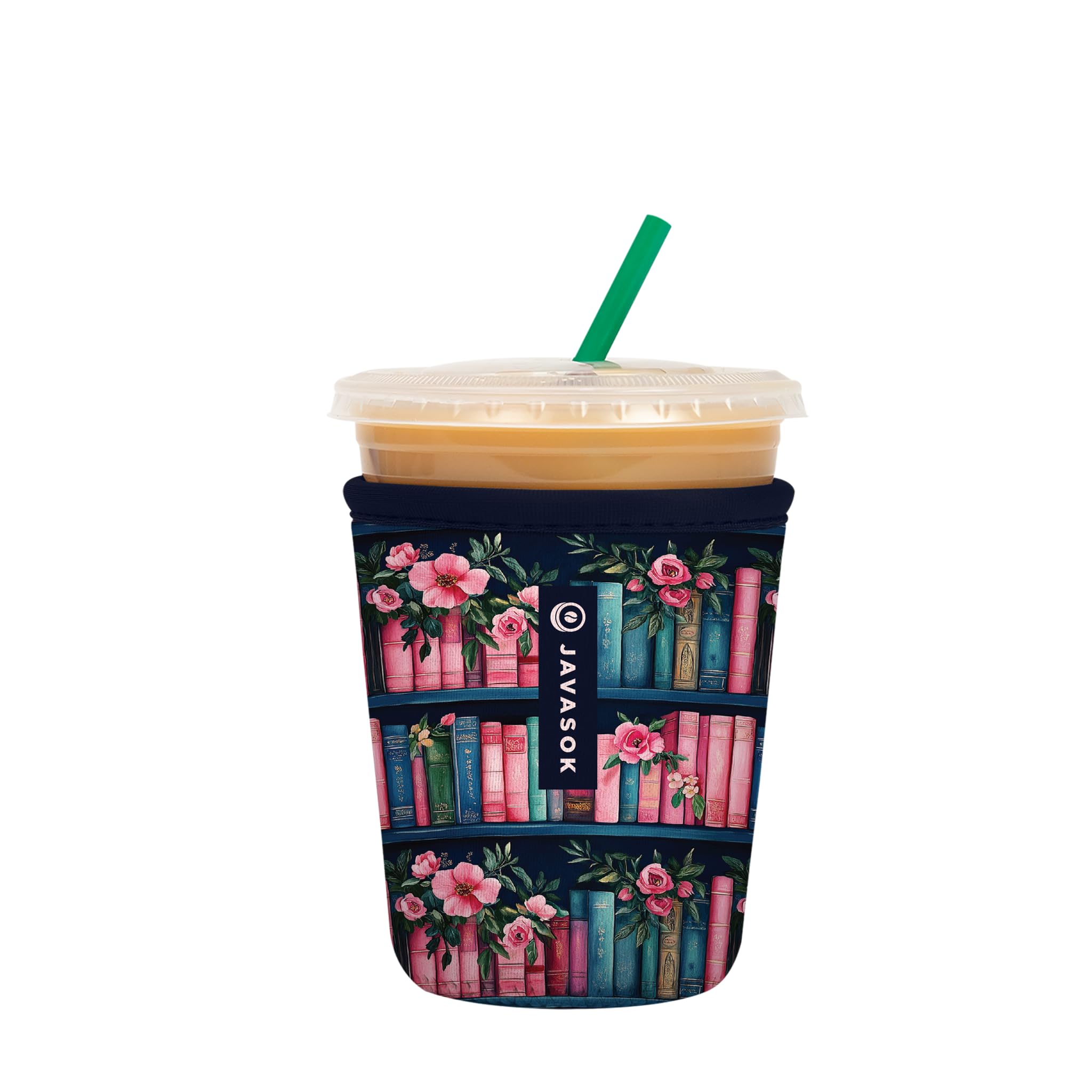 Sok It JavaSok Iced Coffee &amp; Cold Soda Insulated Neoprene Cup Sleeve (Booked for the Afternoon, Small: 16-20oz)