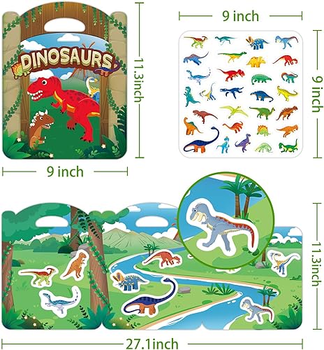 Miniatura 4 de Libros de calcomanías portátiles de gelatina para niños de 2 a 4 años, libro de calcomanías reutilizables para niños pequeños, libro silencioso