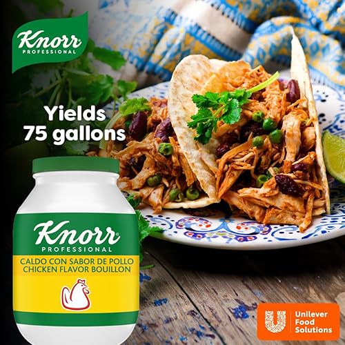 Miniatura 3 de Knorr Caldo de Polo profesional, caldo con caldo granulado de sabor a pollo como base, adobo, potenciador del sabor, comodidad estable, 0.00 oz