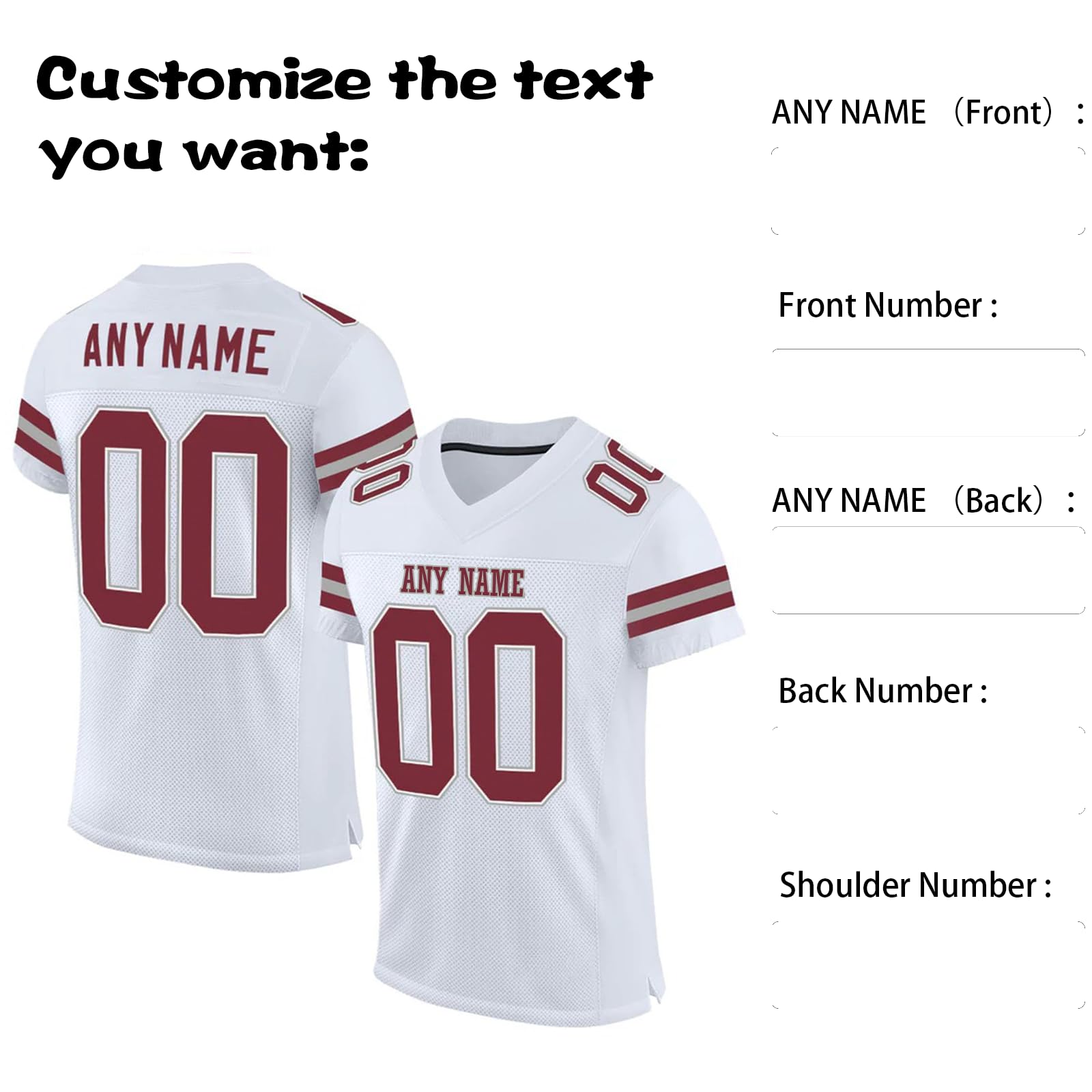 Maglietta T-Shirt Uomo/Donna/Bambino Sportiva Personalizzata con Nome Numero, Maglia da Football Americano Personalizzata