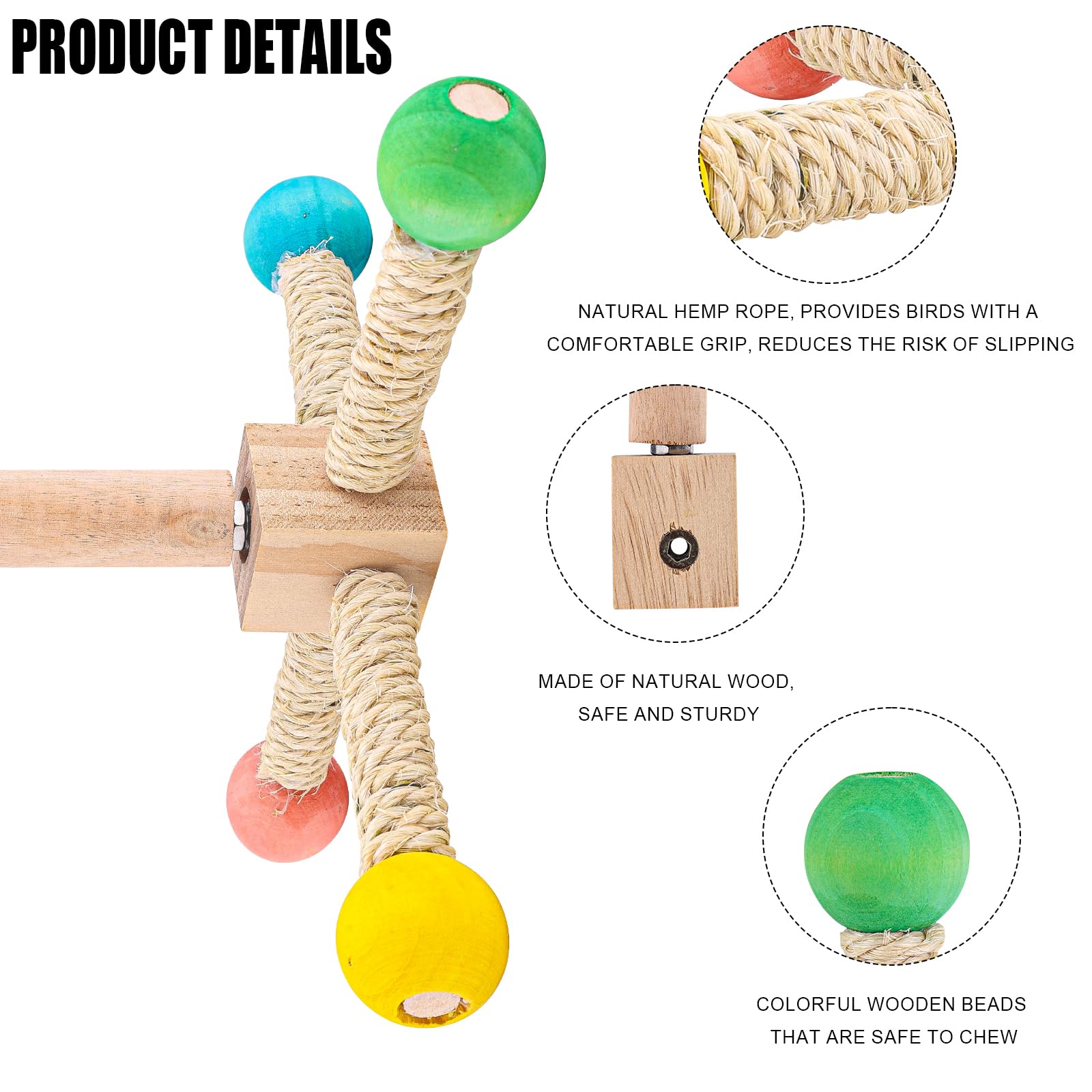 Drehbare Sitzstange Für Vögel - Spielzeug Für Papageien & Sittiche Mit Rotation