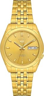 Men's SNK366K 5 Automatic Gold Dial Gold-Tone Stainless Steel Watch