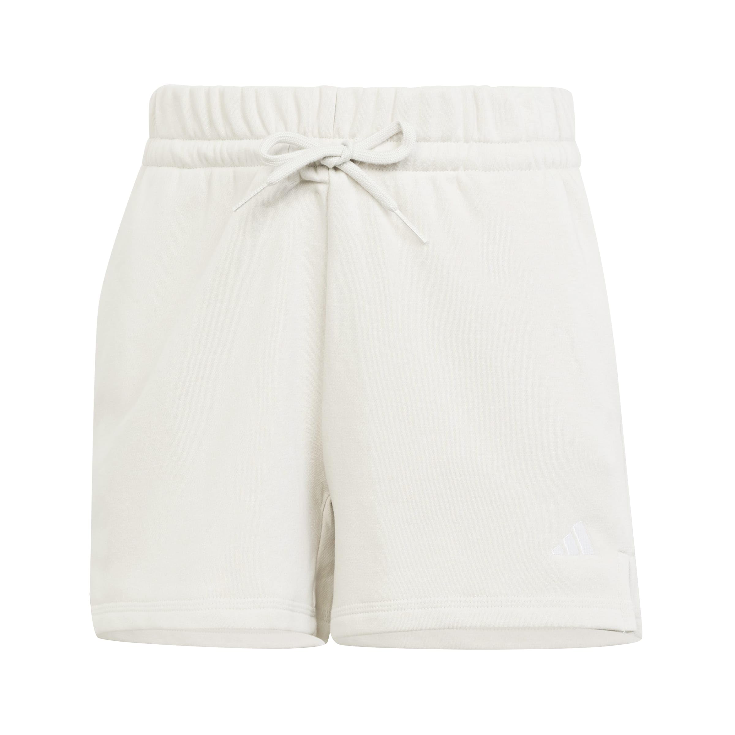 adidas Women's Essentials Small Logo Feel Cozy Shorts, Wonder Alumina/White, XL