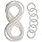 Chew Necklaces for Sensory Kids, 12 Pcs Clear Coil Chewy Necklaces Stretchy Bracelet for Boys Girls with Autism ADHD SPD,Oral Motor Chewable Necklace Reduce Anxiety and Fidgeting Stress