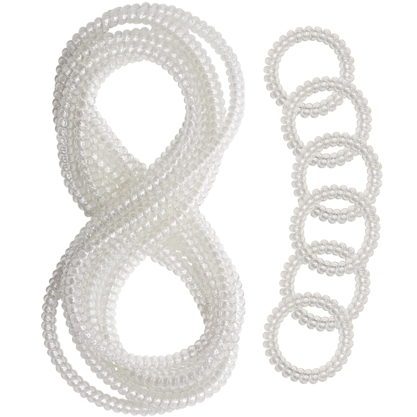 Chew Necklaces for Sensory Kids, 12 Pcs Clear Coil Chewy Necklaces Stretchy Bracelet for Boys Girls with Autism ADHD SPD,Oral Motor Chewable Necklace