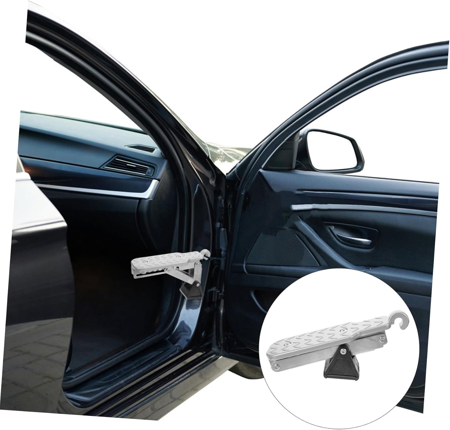 Aluminum Car Door Step for Roof Access Sturdy Bumper Steps Non-Slip Design Easy Install Vehicle Accessories