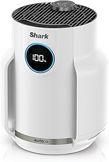 Shark NeverChange purificador de aire para casa, oficina, guardería, cobertura 23 m2, filtro HEPA (5 años), atrapa el 99,97% de los alérgenos, polen, silencioso, pantalla LED, Blanco HP072EUWH