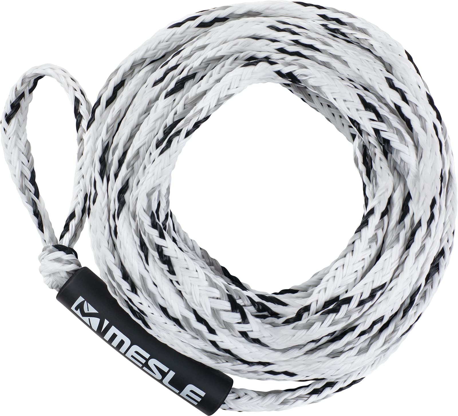 Corde De Remorquage Mesle 2P - 15,2 M - Pour Sports Nautiques Et Tubes - Flotteur Et Mousqueton Inclus