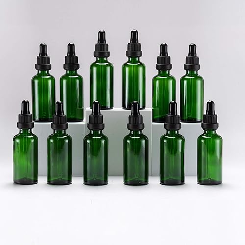 Miniatura 36 de YIZHAO Botella con cuentagotas de vidrio ámbar de 2 onzas, botellas de tintura con cuentagotas de vidrio, para aceites esenciales, aromaterapia