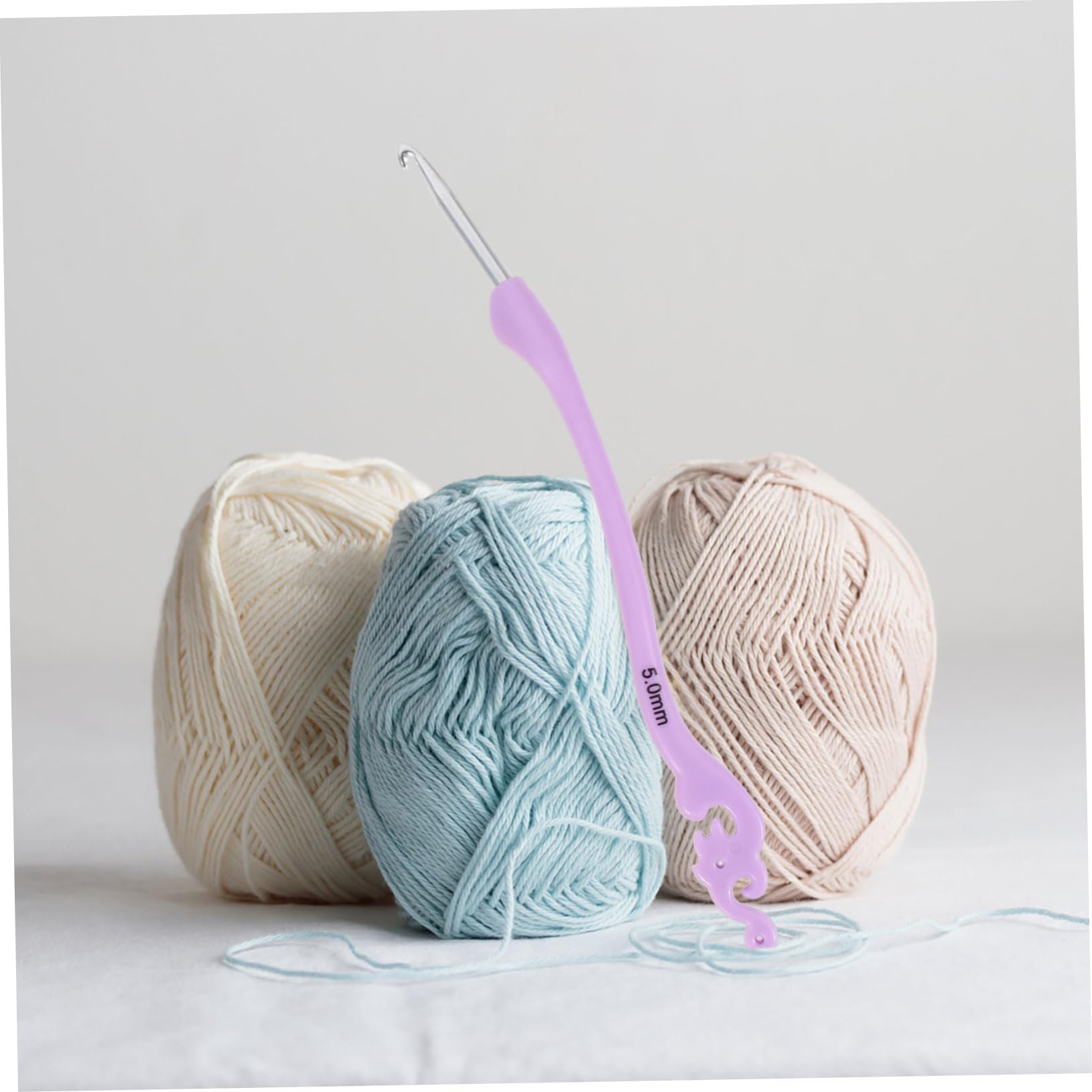 SHINEOFI 3 Juegos Tejer Manos Gancho De Crochet Devanadera Ganchillo De Abalorios Aguja De Ganchillo Kit De Ganchos De Crochet Equipo Acero Ganchos De Punto Colorful El Plastico 8 Uds * 3