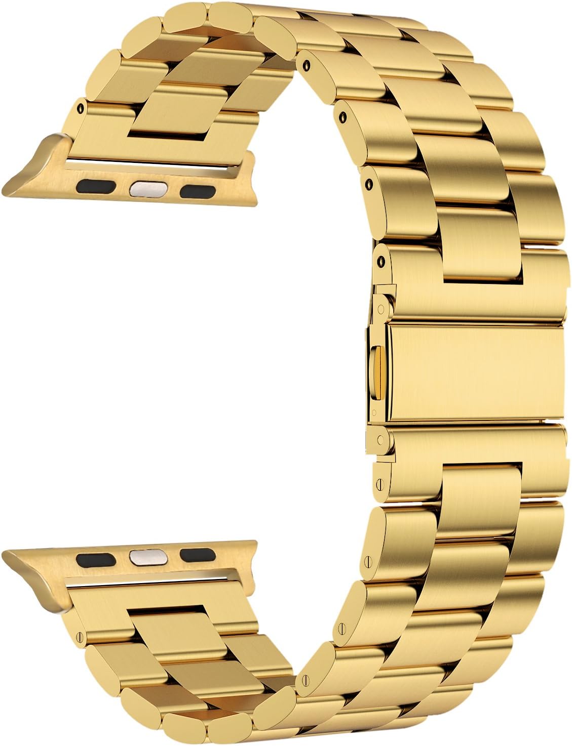 Valuebuybuy Stainless Steel Metal Clasp Buckle Wrist Strap for Apple Watch - Gold/42mm