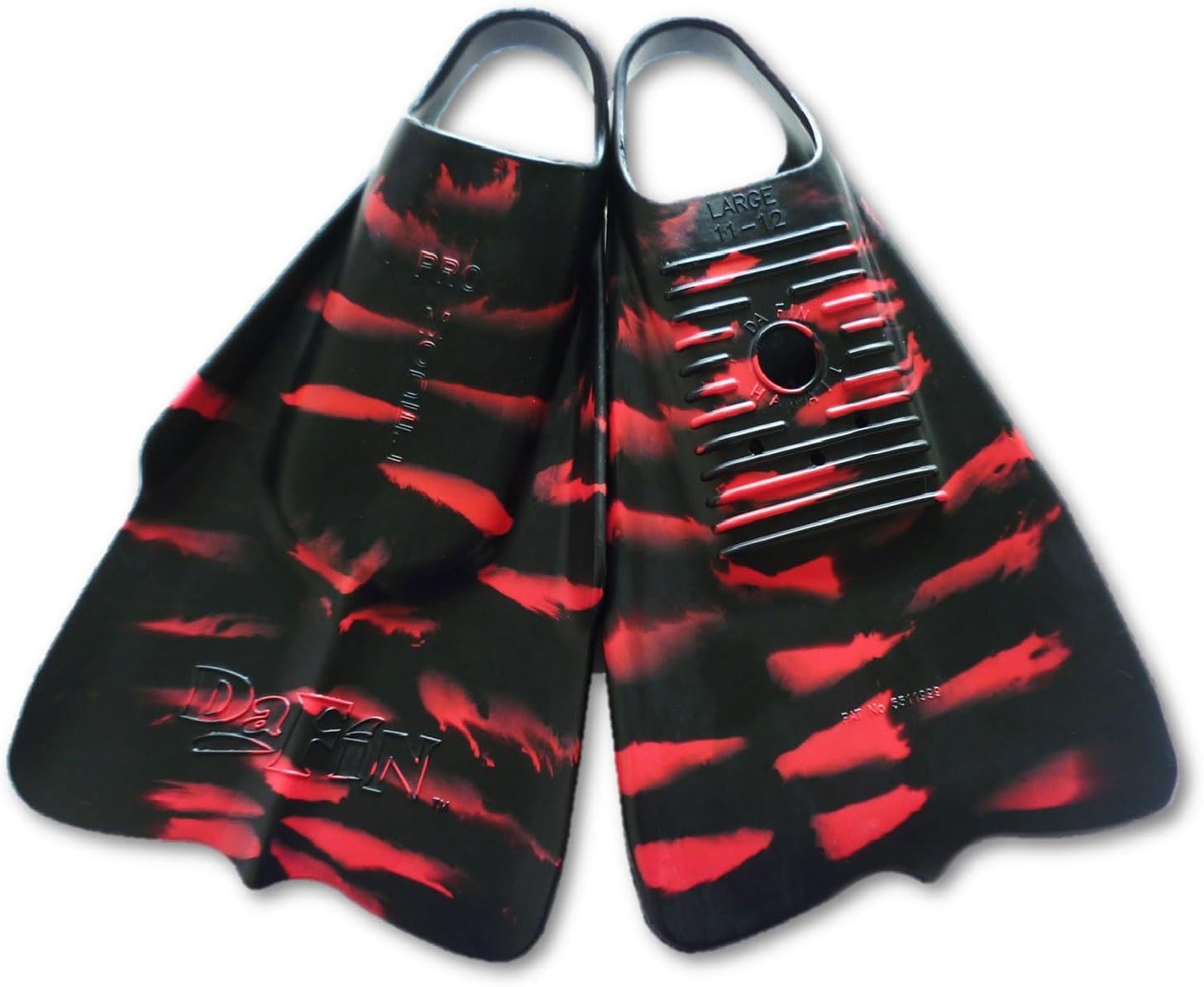 DaFin RVCA Zak Noyle Black/Red Swimfins - XL