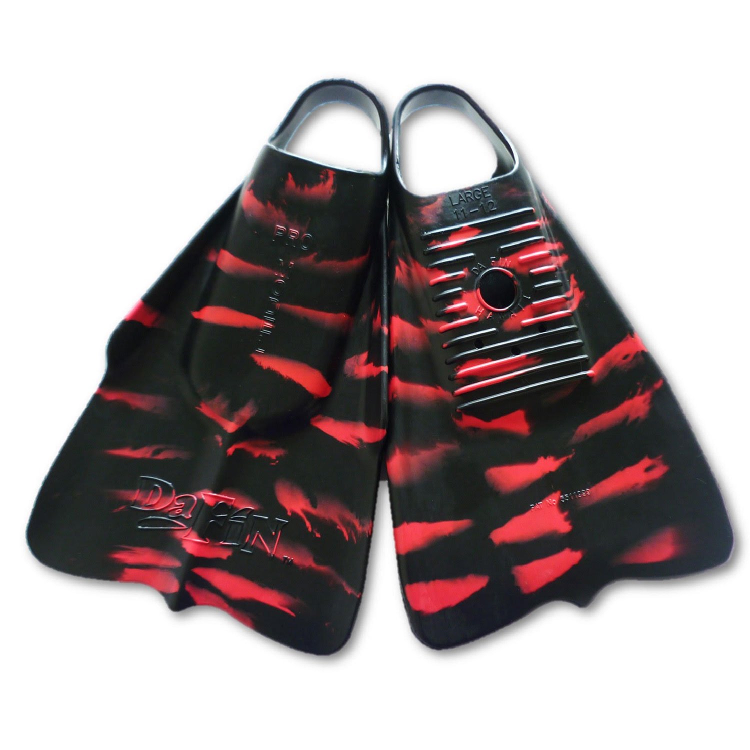 DaFin RVCA Zak Noyle Black/Red Swimfins - XL