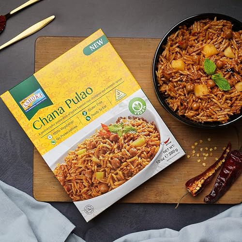 Miniatura 4 de Ashoka Ready to Eat Meals 1932, kit de comida vegetariana, paquete variado totalmente natural, certificado Kosher, comida india tradicionalmente
