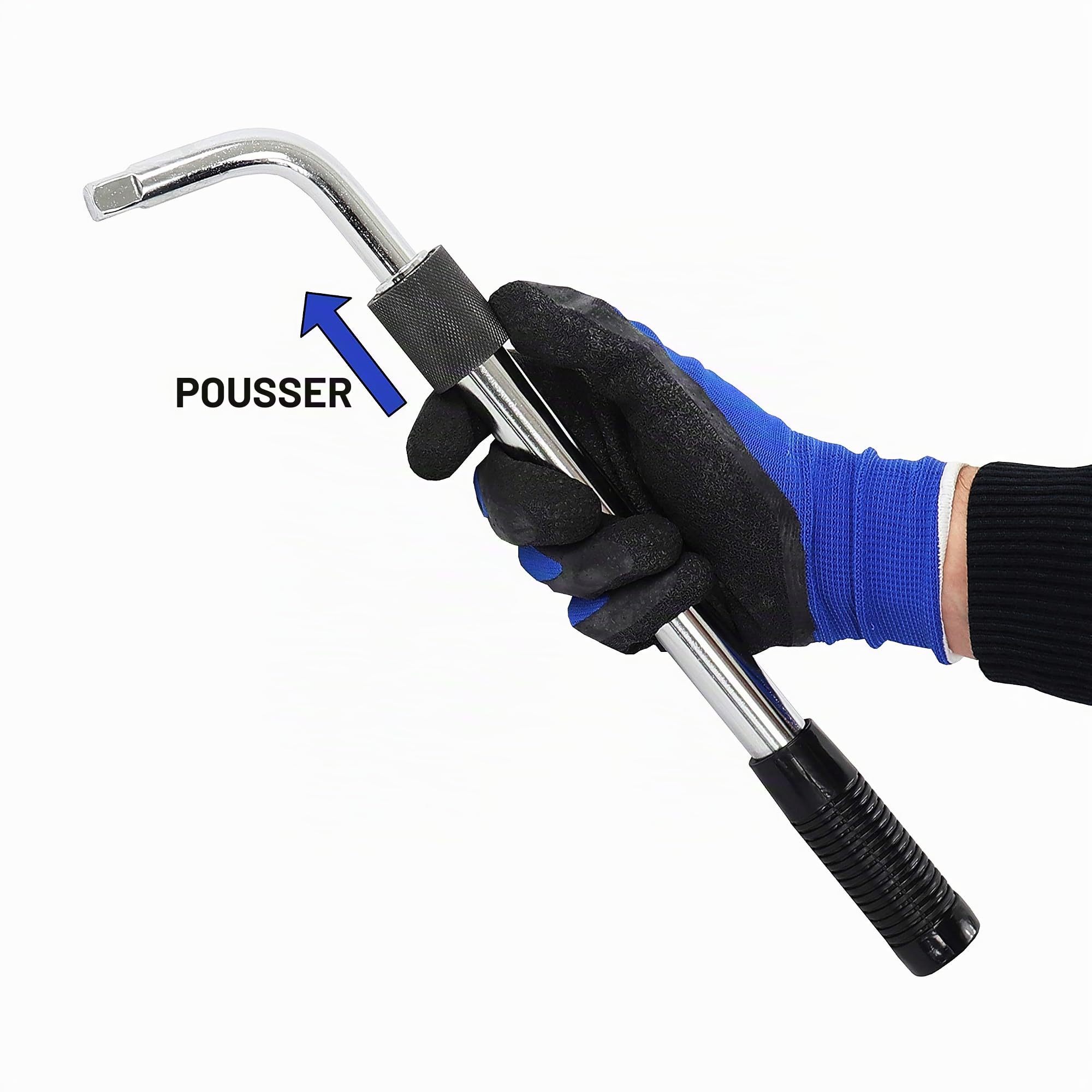 S&R Clé Demonte Roue Télescopique 1/2 "(30-45 cm) avec 2 douilles (17-19) (21-23 mm). Set complet et professionnel en acier chromé.