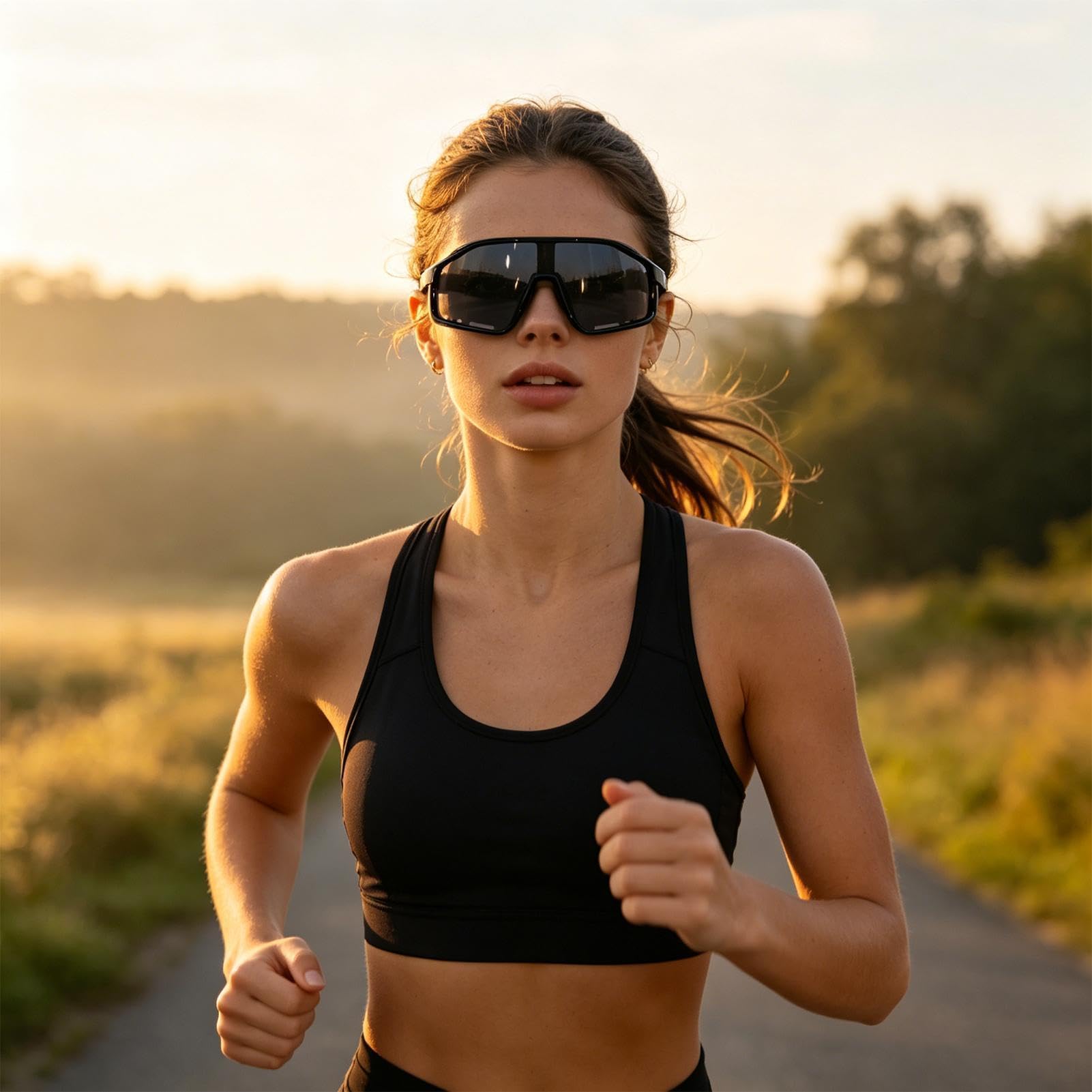 Adaptacyjne okulary fotochromowe, okulary przeciwsłoneczne unisex do biegania 14,2 x 13 x 6 cm, zmieniające się światło, okulary ochronne do sportów na świeżym powietrzu, jazdy na rowerze i