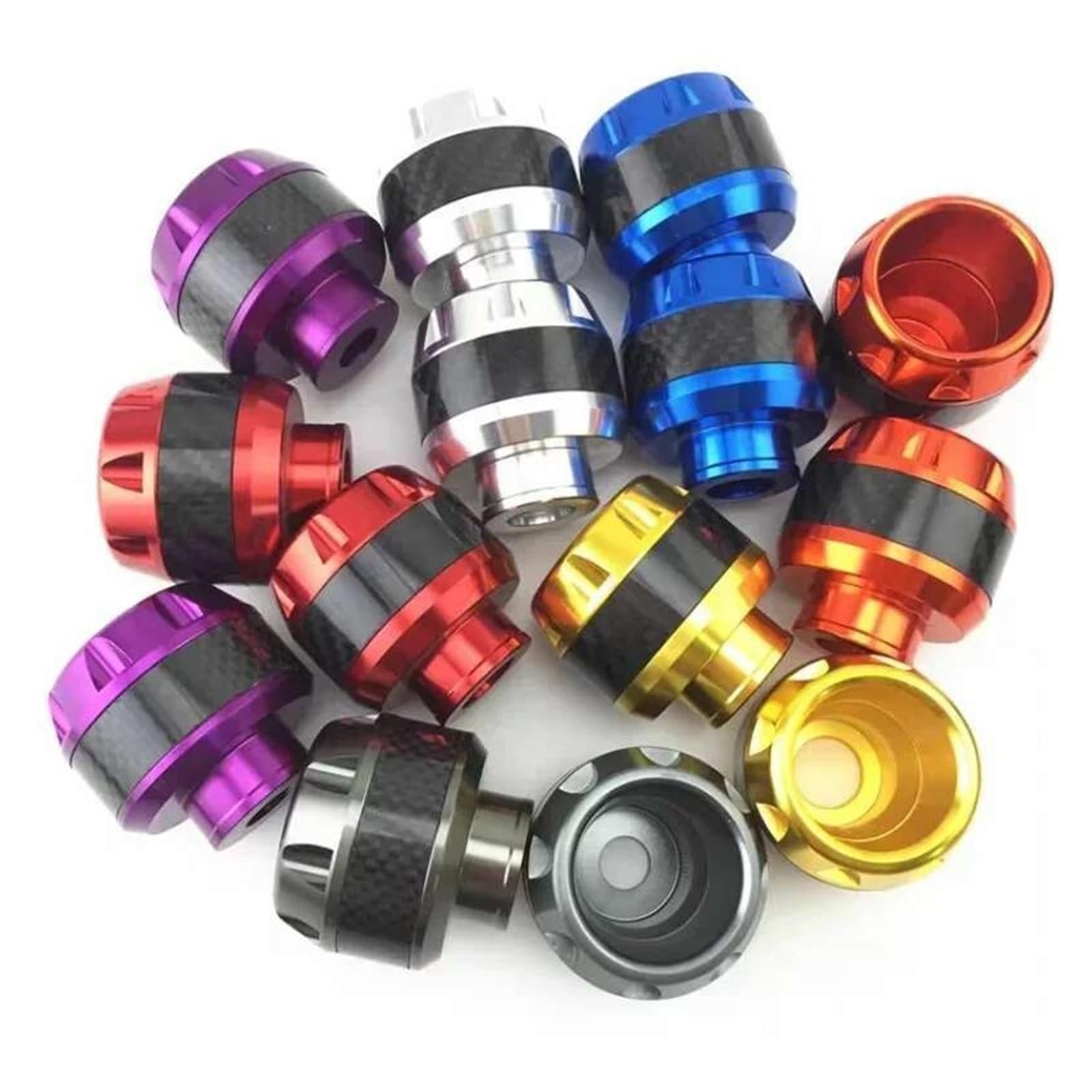 Protezione Antiurto Per Moto In Lega Di Alluminio Ruote Scooter Forcella Anteriore Telaio Cursori(2Pcs Gray)