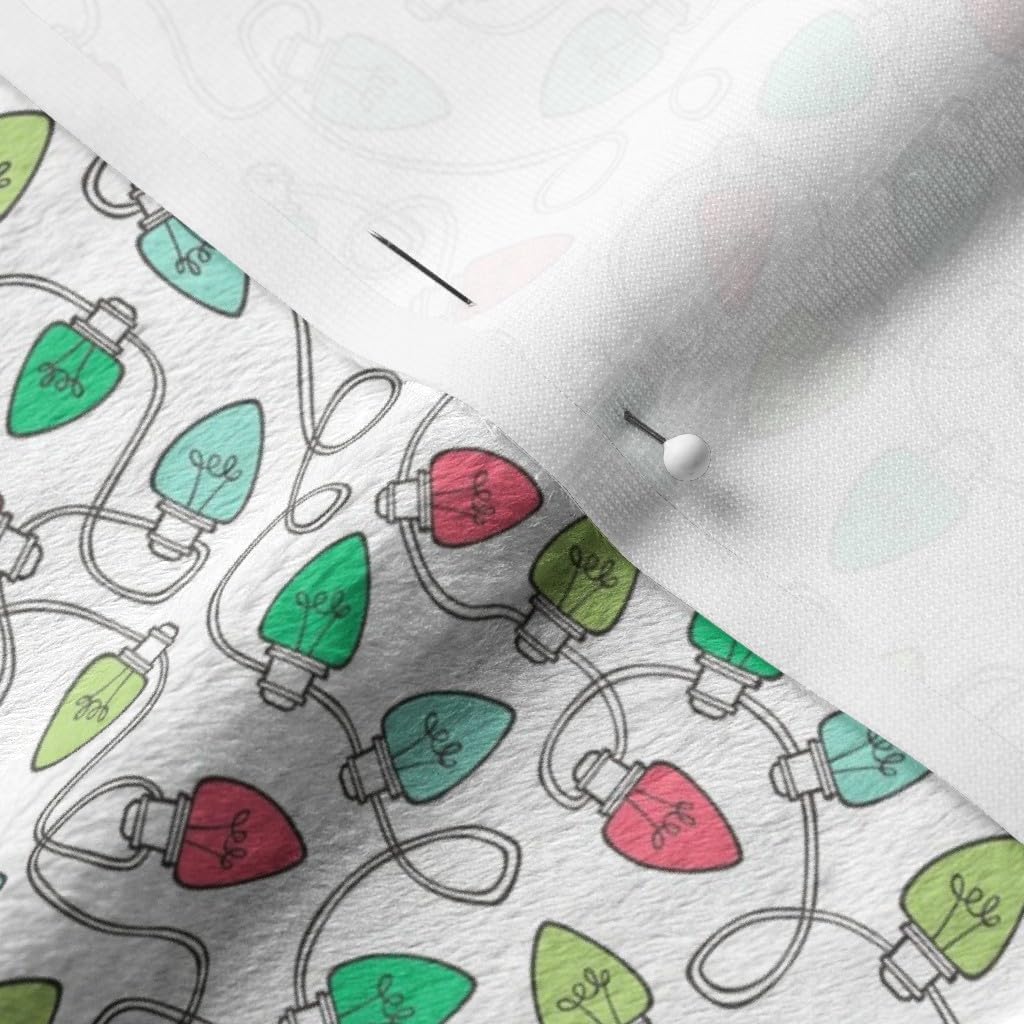 Spoonflower Fabric - Christmas Xmas Red Green White Tiny Small Scale Winter Holiday Printed on Minky Fabric by The Yard - Sewing Baby Blankets Quilt Backing Plush