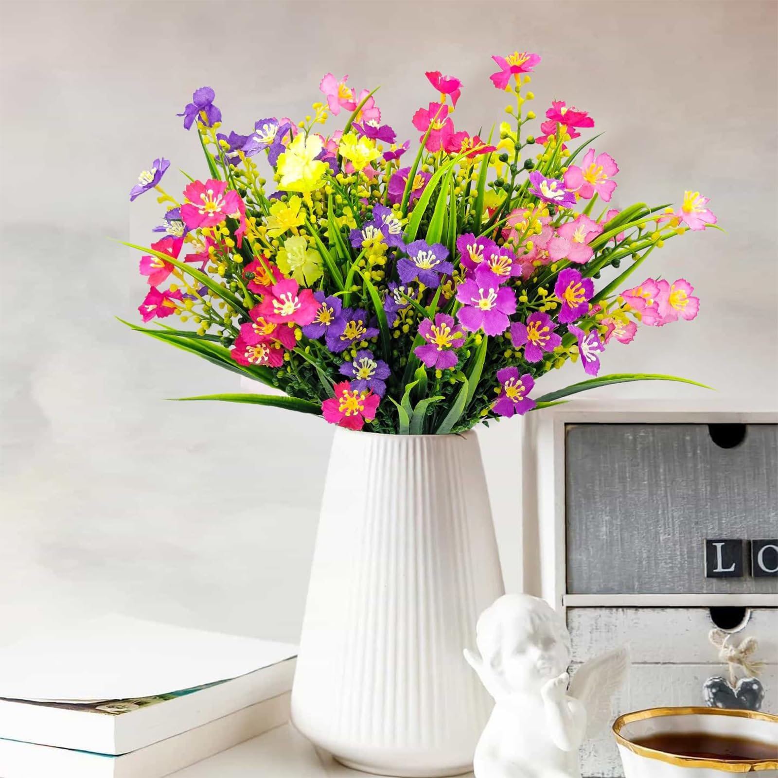 Piante finte artificiali per esterni, decorazione primaverile ed
