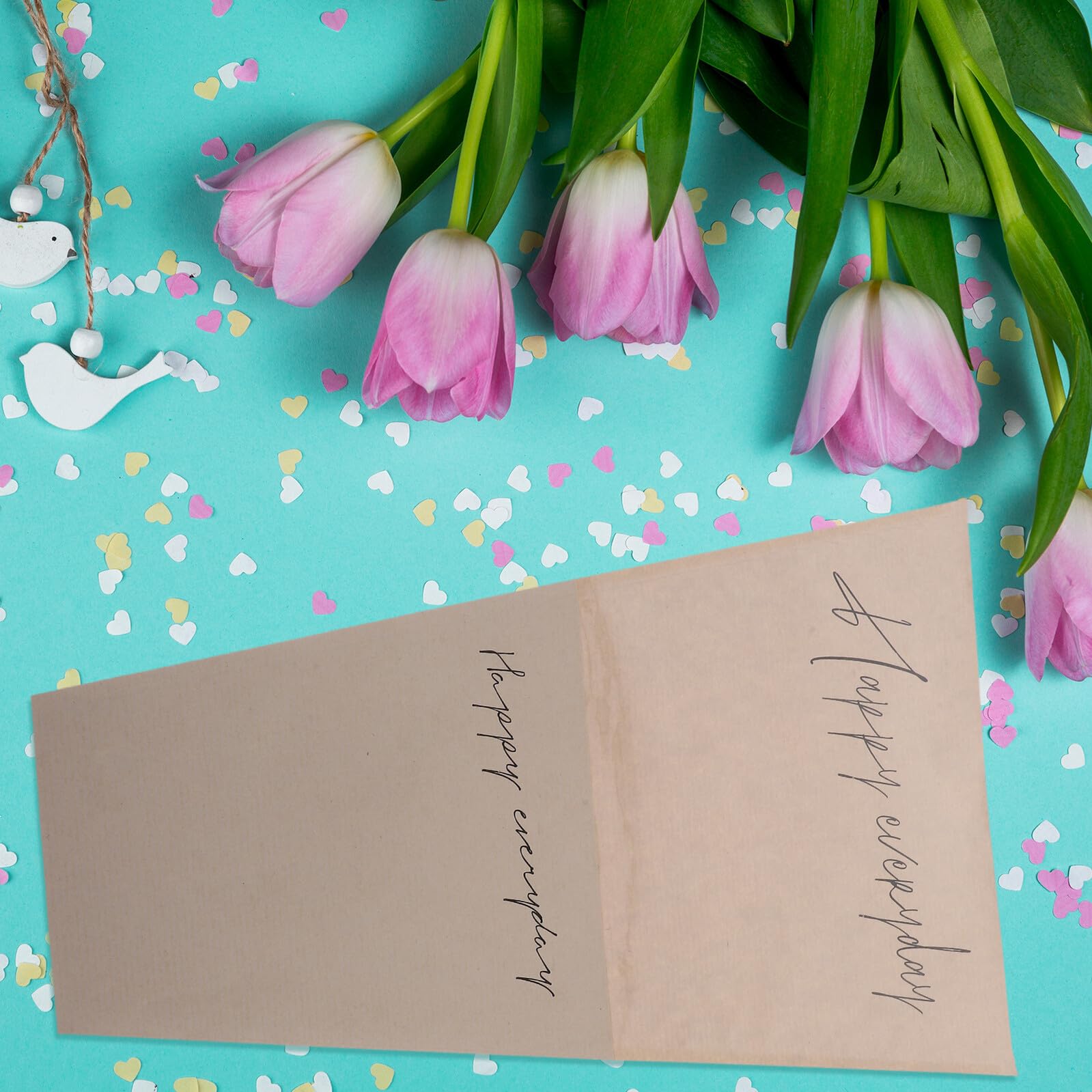 YARNOW Bolsas de Papel Kraft para Flores Embalaje de Flores para Bodas Cumpleaños Día Madre con Cinta de Poliéster Individuales