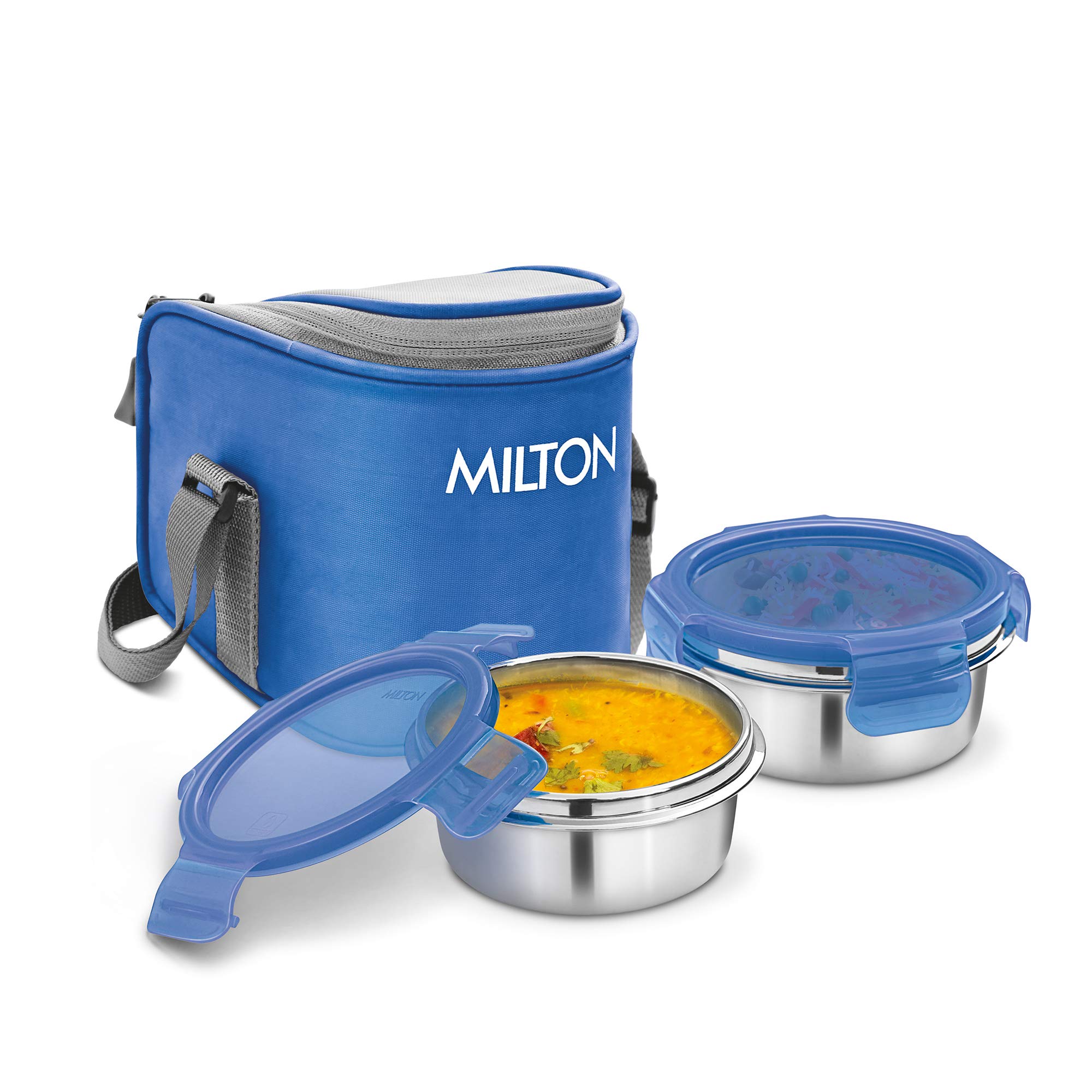 MILTON Legend Deluxe 3 Stainless Steel Containers with Steam Vent 200 ml Each, Hot & Cold Leak-Proof Insulated Lunch Box for Office, College, Picnic, Silver — Amazon image 12