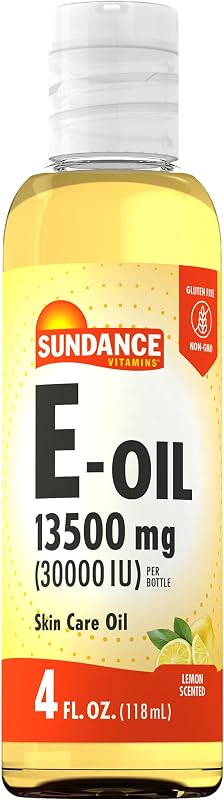 Óleo facial de Vitamina E Sundance com fragrância de limão, 120 mL