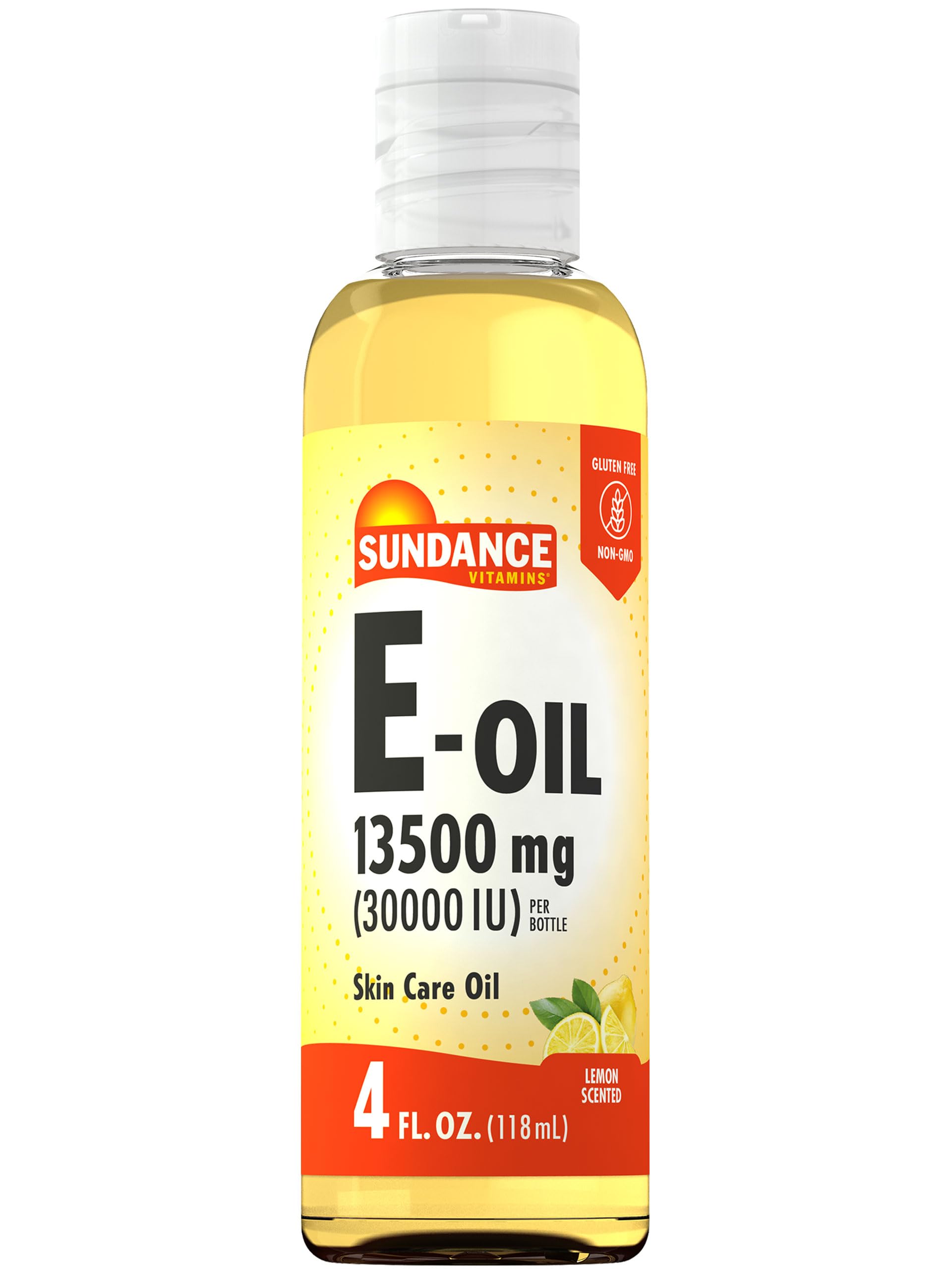 Amazon.com : Sundance Vitamin E-Oil for Skin | 4 Fluid Ounces | Lemon  Scented