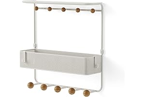 Umbra Alloy Steel Estique x Over-the-Door Entryway Organizer Wall Shelf