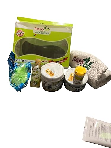 Miniatura 2 de Jimpo Ori - Juego de baño para bebé con manteca de karité (un kit de 6 artículos) Cuidado de la piel de edad temprana, ungüento masajeador, aceite